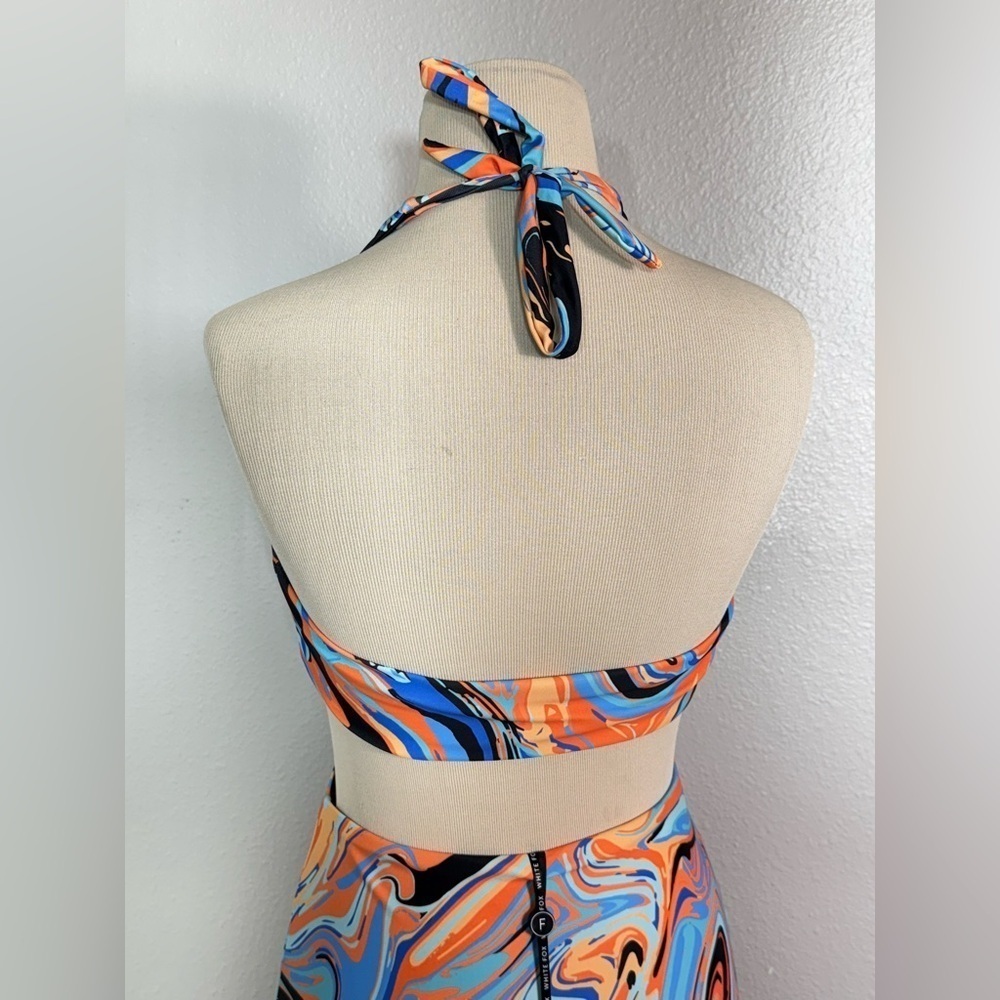 White Fox Boutique Like No Other Mini Dress size small orange/blue/black - Picture 11 of 14